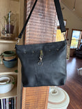 B329 Black Crossbody with green accents