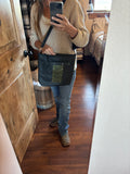 B329 Black Crossbody with green accents