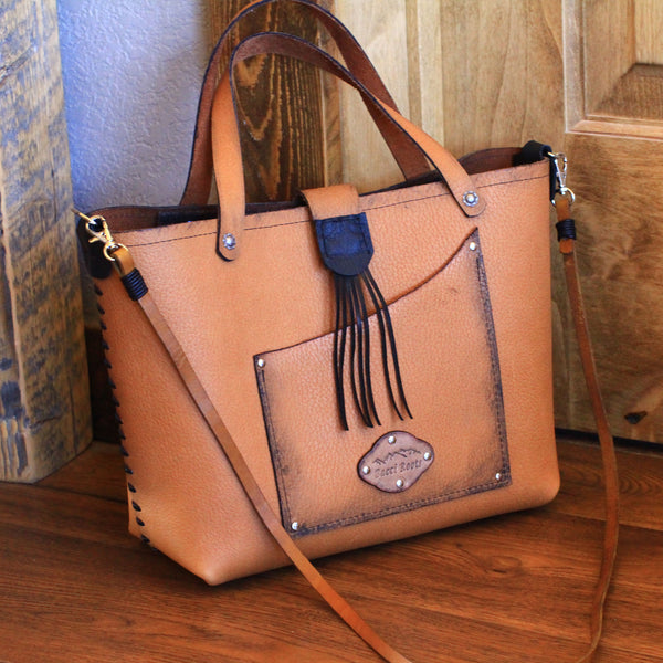 Large leather tote
