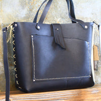 Large leather tote