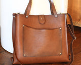 Medium size leather tote